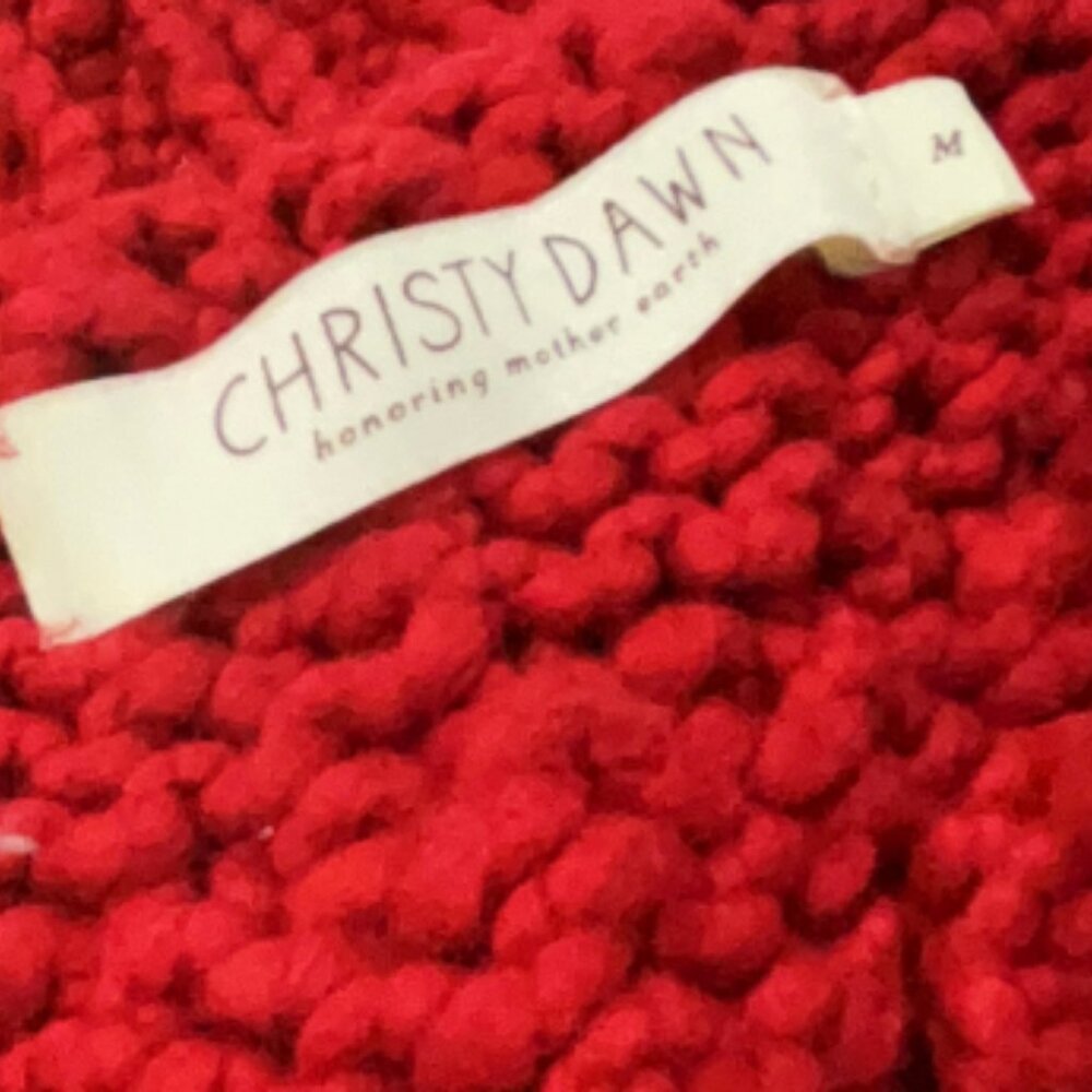 Christy Dawn Nola Cardigan Sweater in Crimson Red Medium - Picture 5 of 5